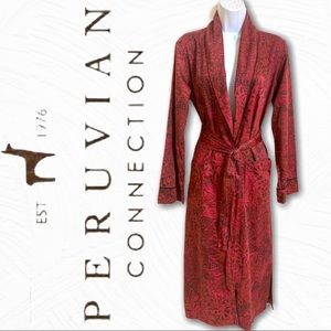 Vtg PERUVIAN CONNECTION Pima Cotton Robe Size S
